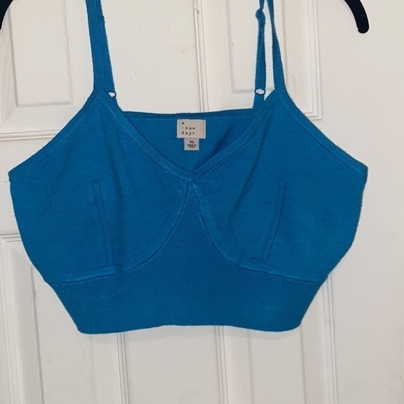A New Day WOMAN V-Neck Bralette Sweater in a vibrant blue size XL new with tags - Picture 4 of 10